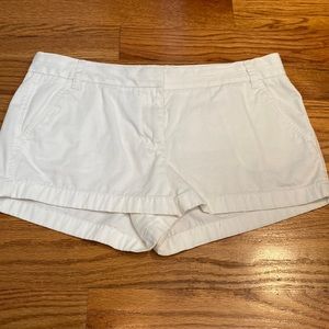 White JCrew chino shorts. Size 12